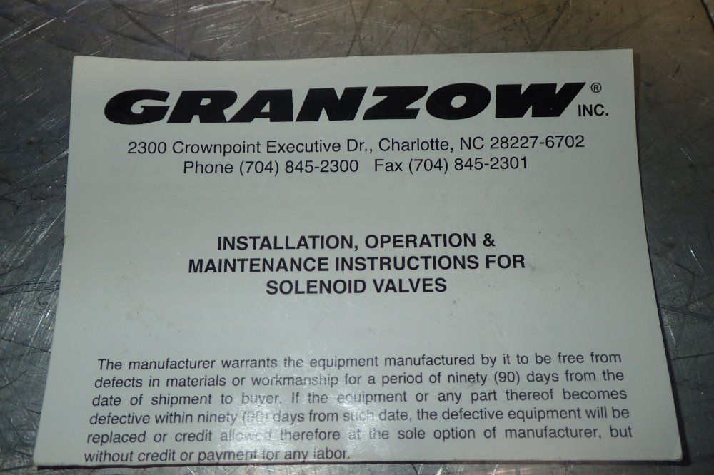 Granzow Solenoid Valves
