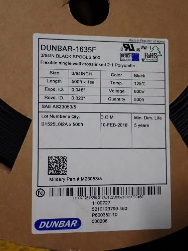 Dunbar Heat Shrink Tubing