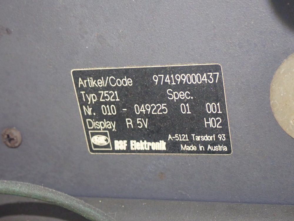 Rsf Elektronik Digital Read Out W/ Screen Attachment