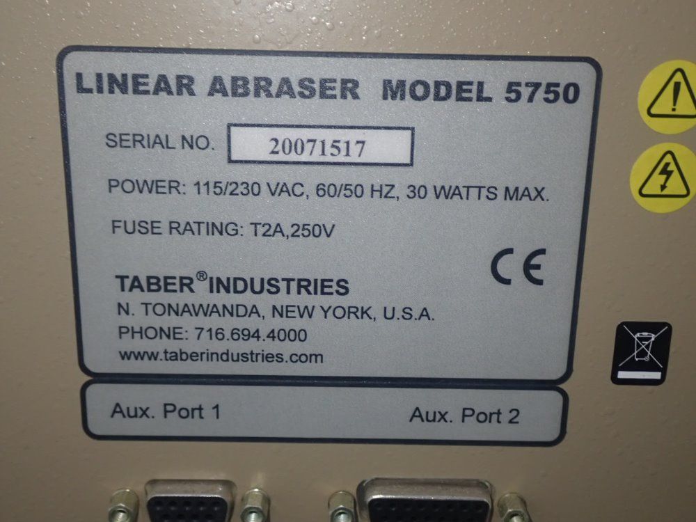 Taber 5750 Linear Abraser Abrasion Tester - 5750 Linear Abraser