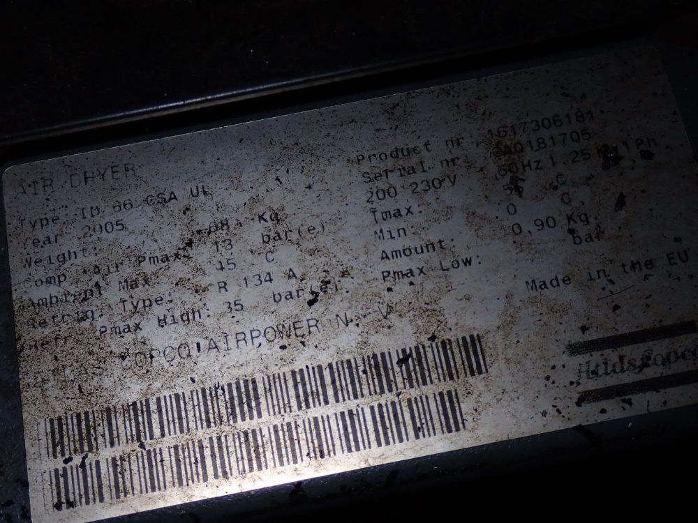 Atlas Copco 18.5 Kw/ 25 Hp Ga18vsd Air Compressor - Ga18vsd