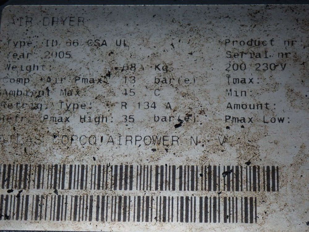 Atlas Copco 18.5 Kw/ 25 Hp Ga18vsd Air Compressor - Ga18vsd