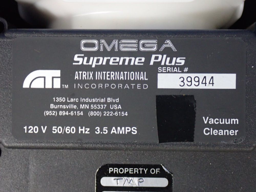 Omega/atrix International Inc. Vacuum Cleaner