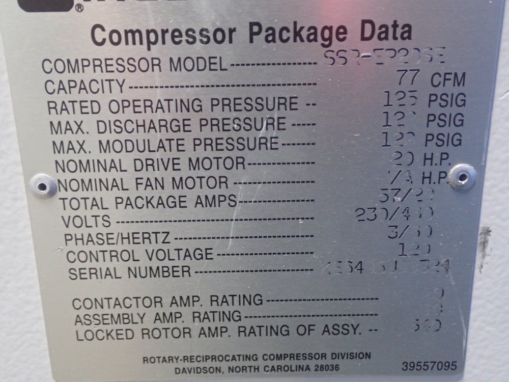 Ingersol Rand Air Compressor