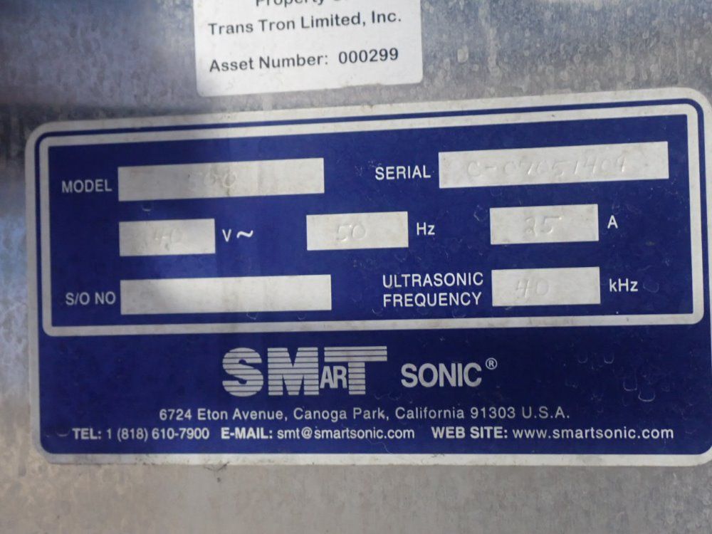 Smart Sonic 8 1/2" X 30" X 26" S/s Ultrasonic Parts Washer - 1500