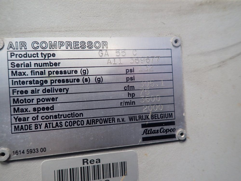 Atlas Copco Atlas Copco Ga 55 C Air Compressor