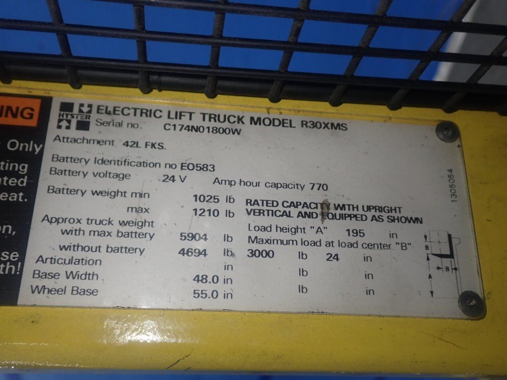 Hyster 3000# R30xms Electric Order Picker - R30xms