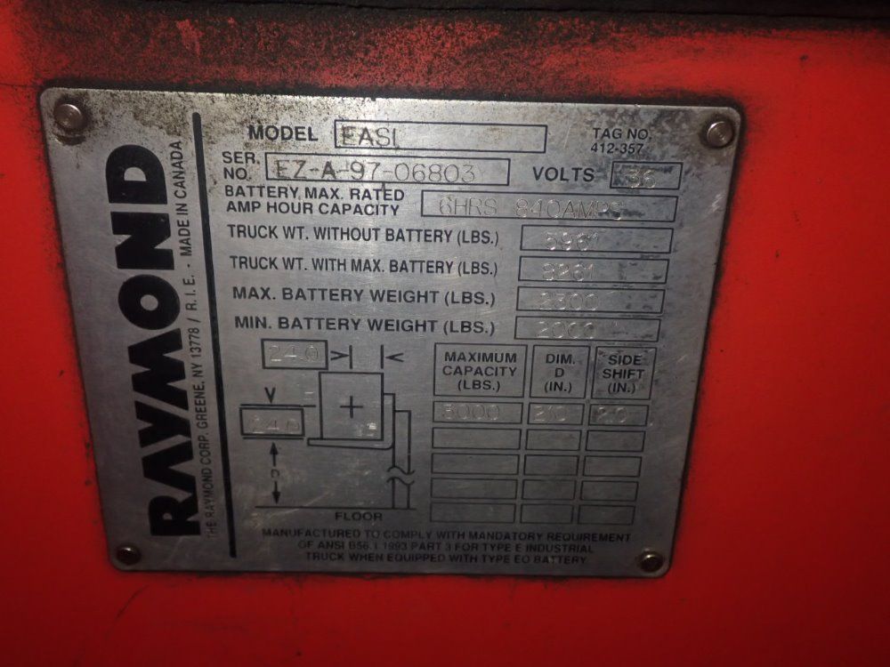 Raymond 3000# Easi Electric Reach Lift - Easi