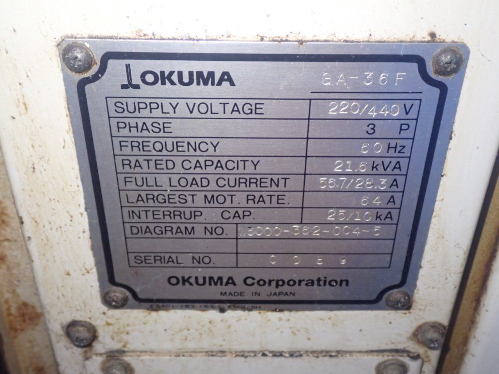 Okuma 12 1/2" Swing Ga-36f Cnc Grinder - Ga-36f