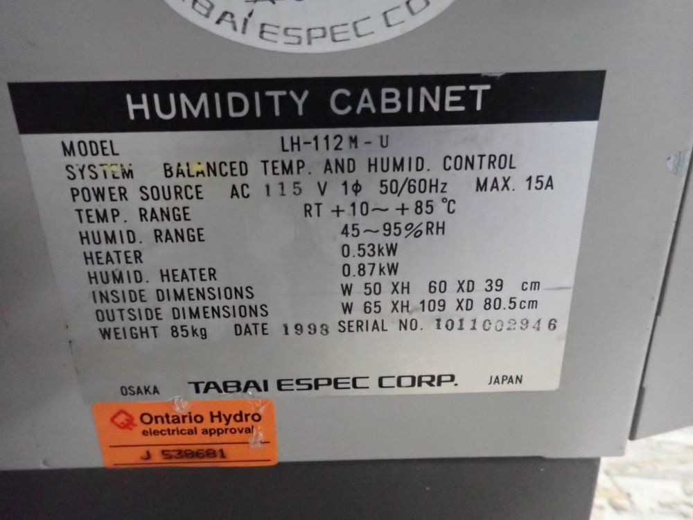 Tabai Espec Humidity Cabinet