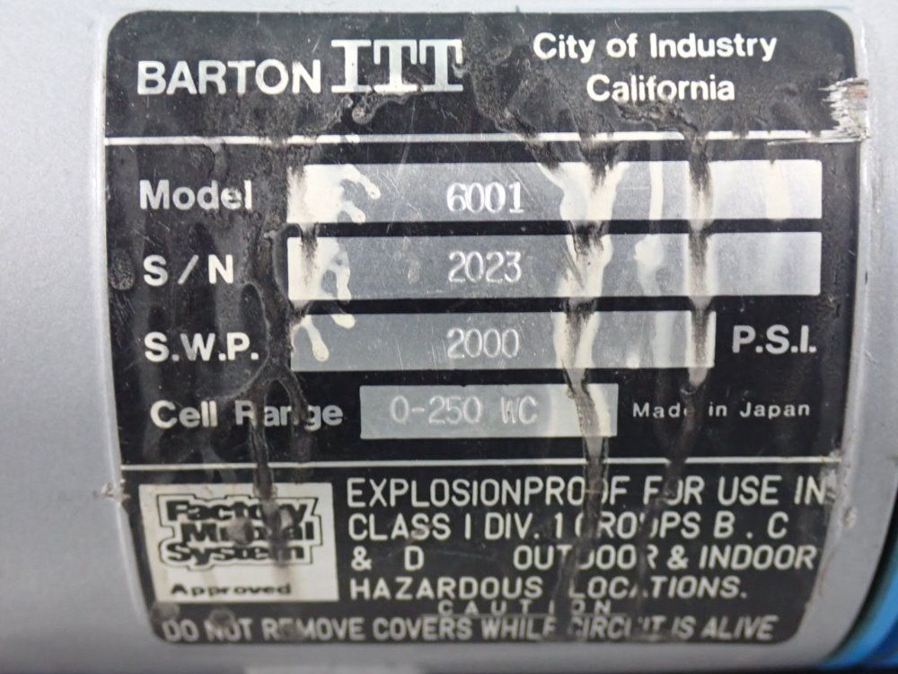 Fuji/barton Itt Actuator Valve