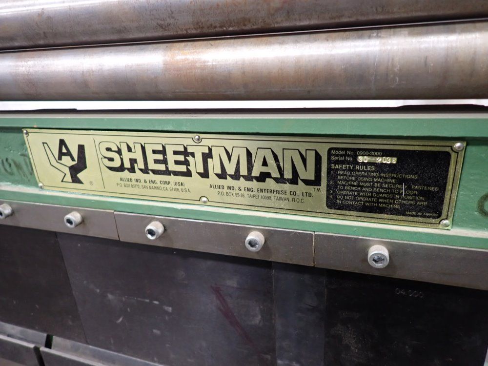 Sheetman/allied Shear/brake/roller