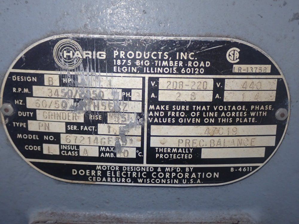 Harig 6" X 12" Super 612 Surface Grinder - Super 612
