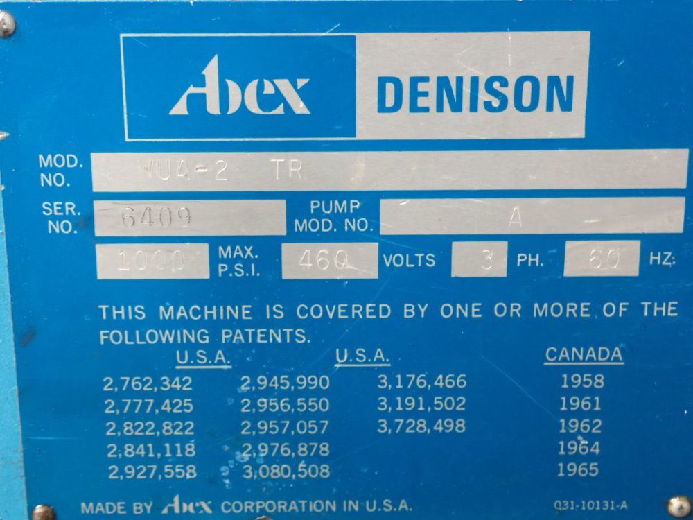 Multipress/denison Hydraulic Press
