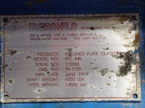 Hydro Flo Incline Plate Clarifier