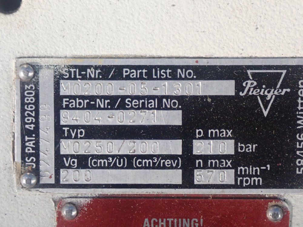 Pleiger Hydraulic Motor