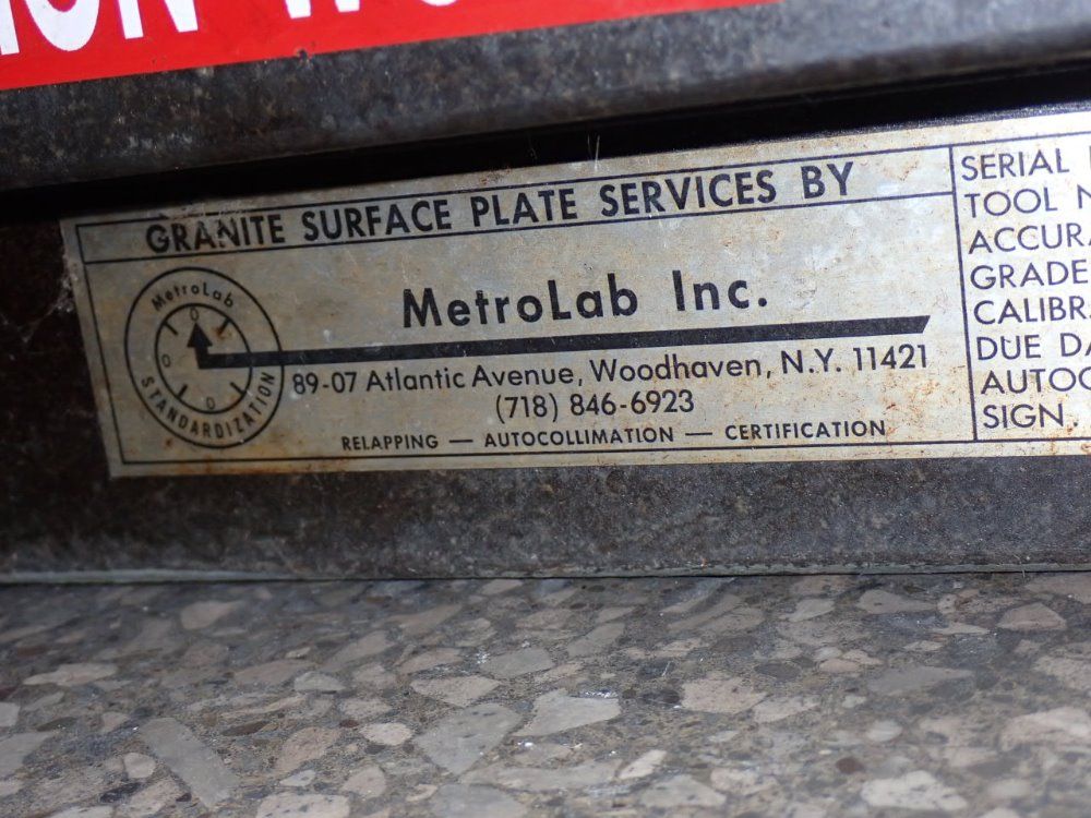 Metrolab Inc. Granite Surface Plate