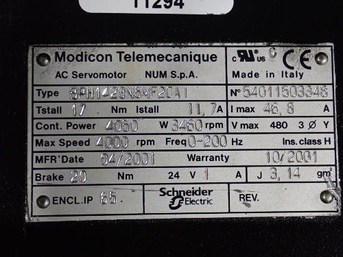 Modicon Telemecanique Servo Motor