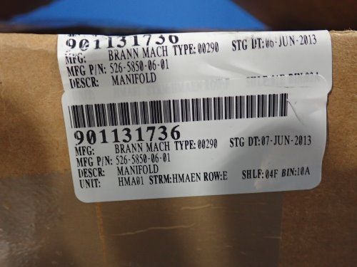 Brann Machine Manifold