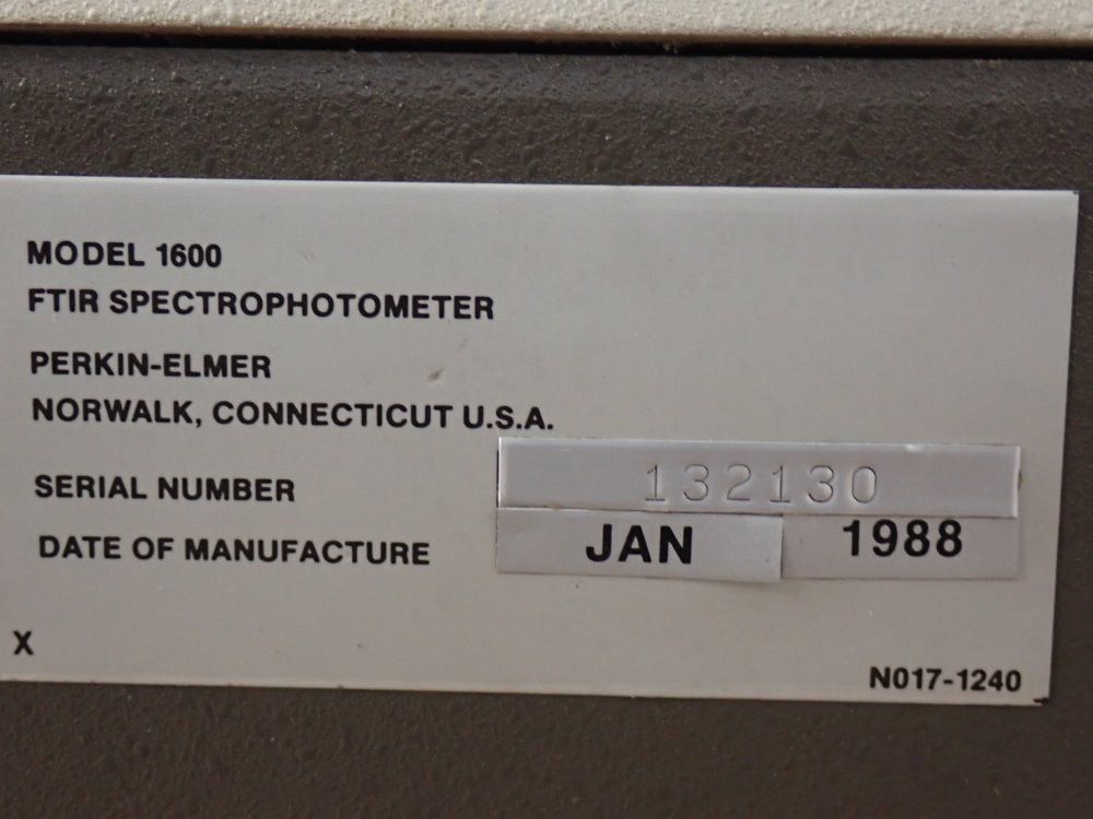 Perkin Elmer Ftir Spectropohotometer - 1600