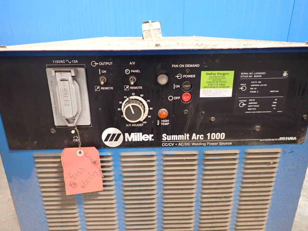 Miller 1000a/44v Arc Welder - Summit Arc 1000