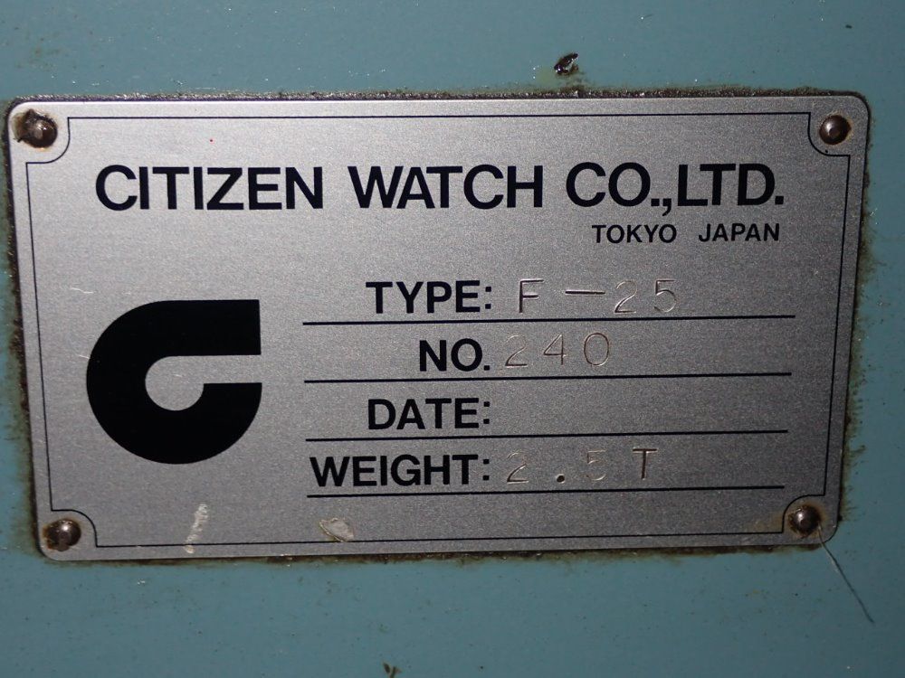 Citizen F-25 Cnc Lathe - F-25