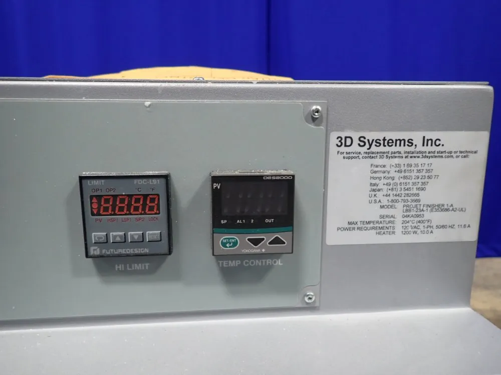 3d Systems Inc. Finishing Oven