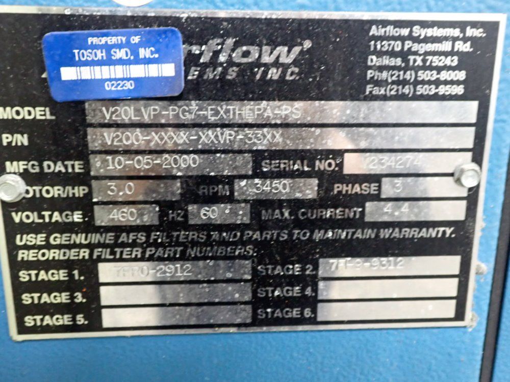 Airflow Systems Dust Collector