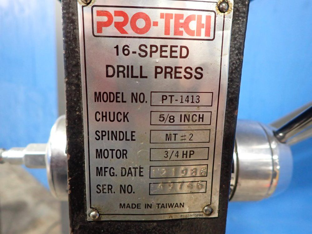 Pro-tech 16 Speed Speed Drill Press - Pt-1413