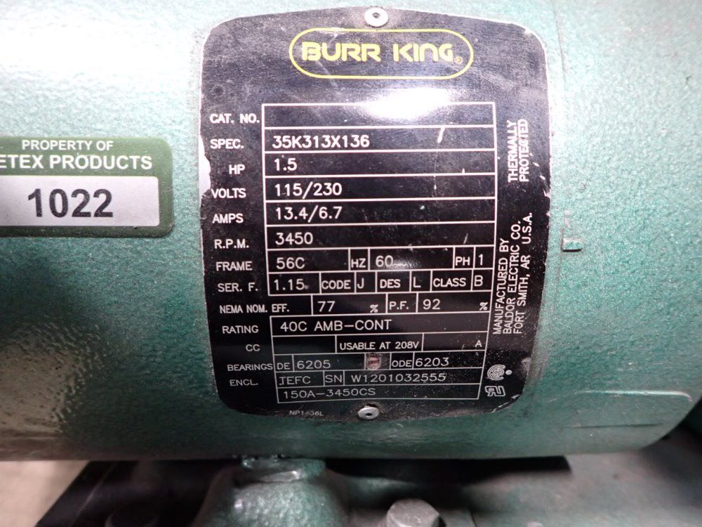 Burr King 3450 Rpm Belt Sander - Model 760