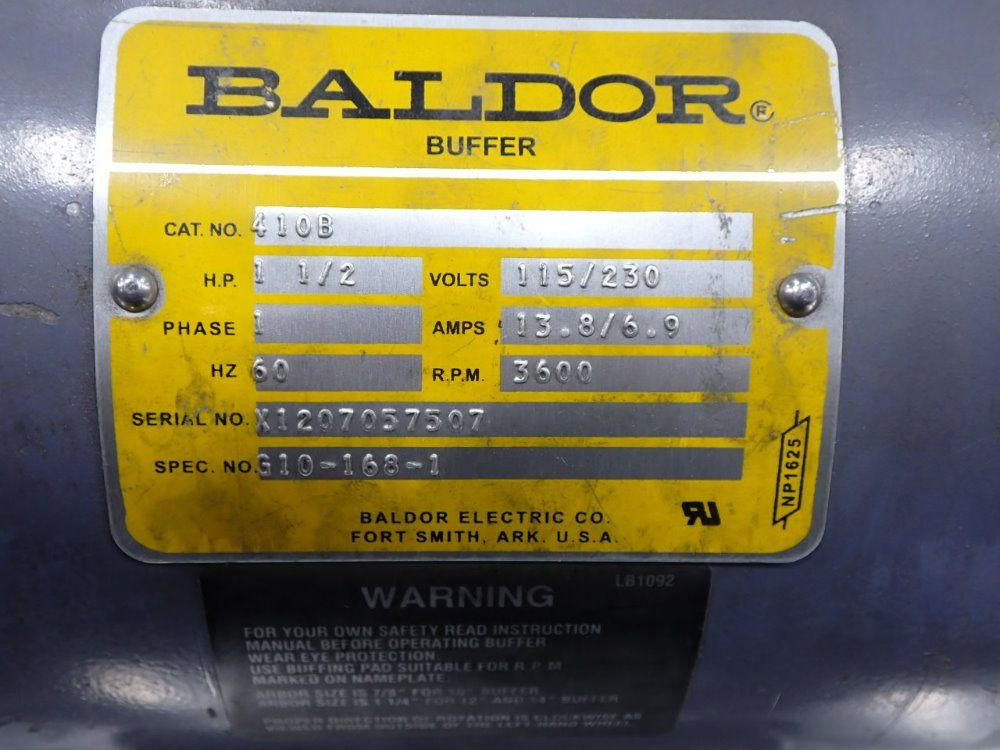 Baldor 1.5 Hp Buffer - 610-168-1