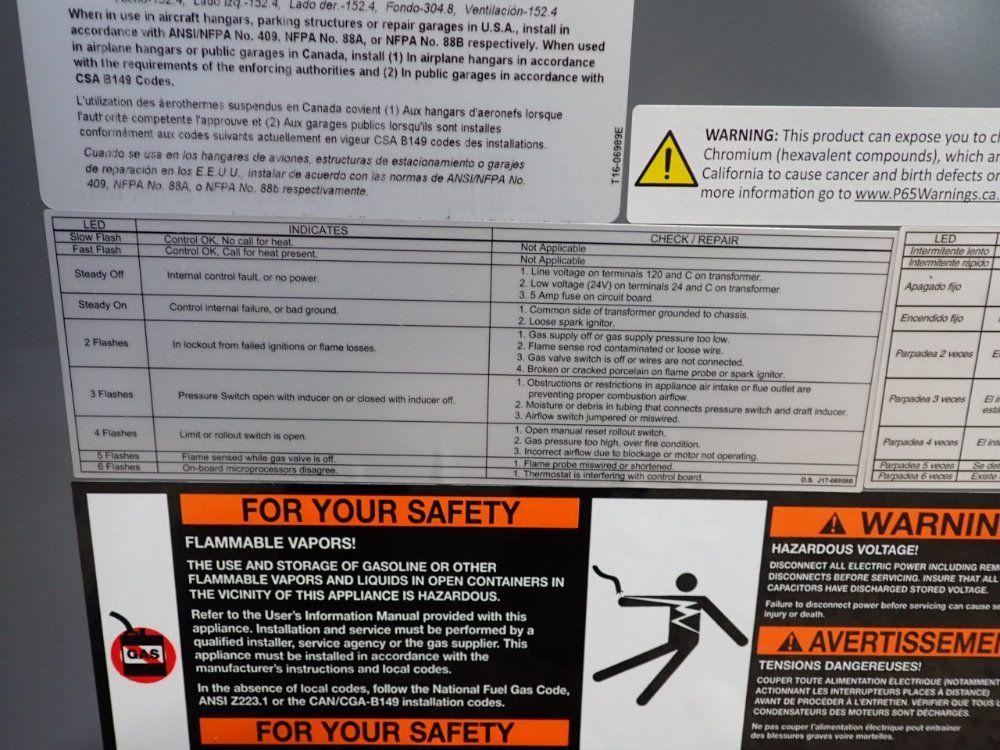 Dayton 145,250 Btu Natural Gas Unit Heater - 4lx58