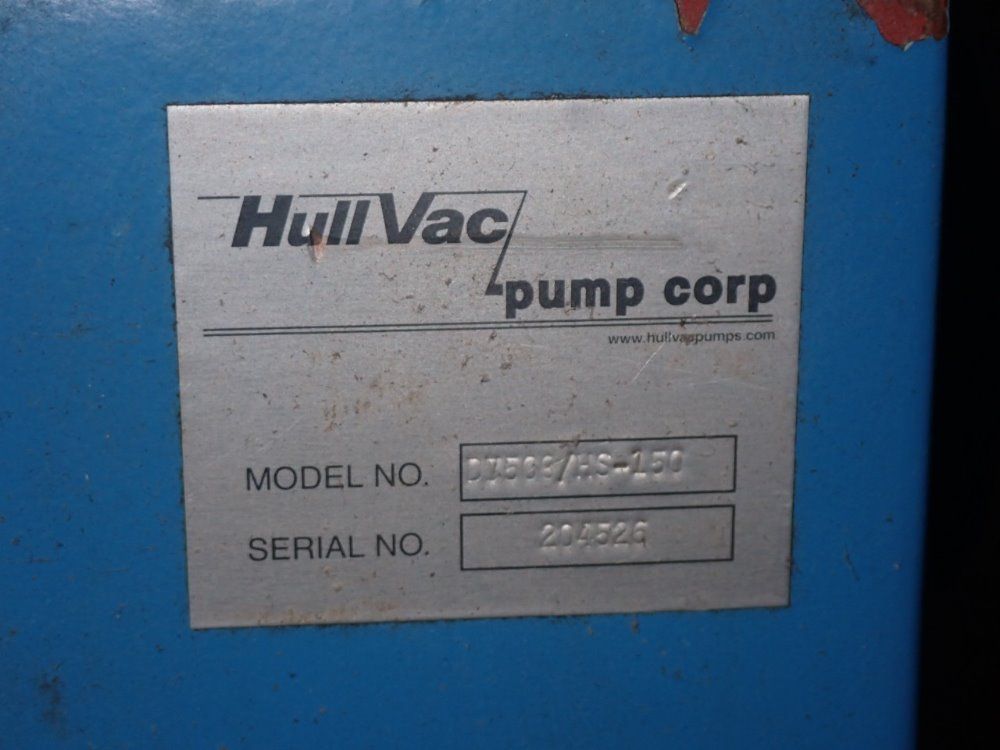 Hull Vac Pump Corp 10 Hp Dv500/sh-100 Vacuum Pump - Dv500/sh-100
