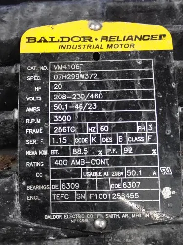 Busch 20 Hp Cobra Nc 30b Vacuum Pump - Nc 0630 B L06 Xxva