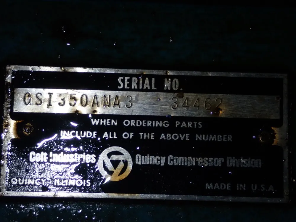 Quincy 75 Hp Q350 Air Compressor - Q350