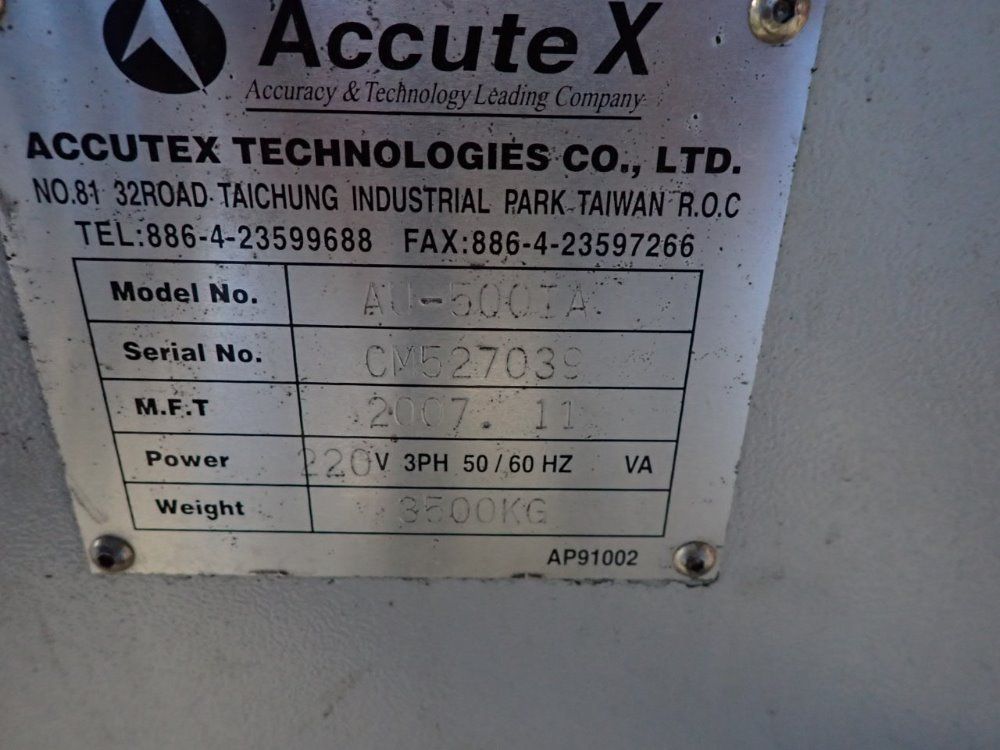 Accutex 850 L Wire Edm - Au-500 Ia