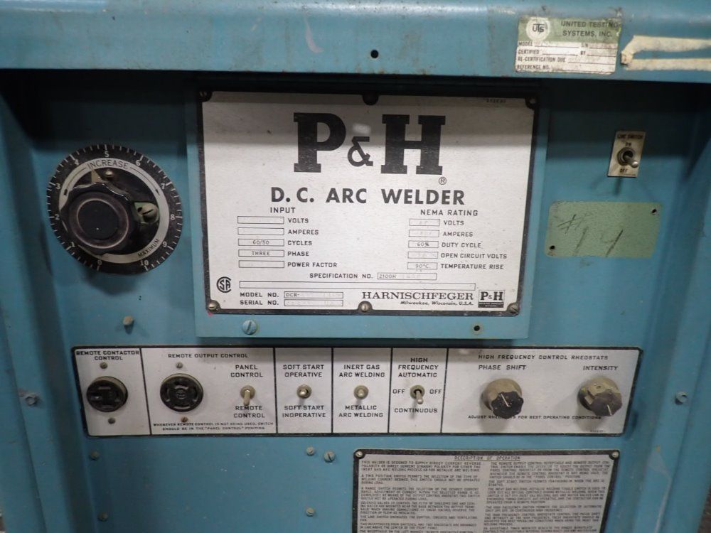 Harnischfeger/p&h 400 Amps Dcr-400 Hfgw Welder - Dcr-400 Hfgw