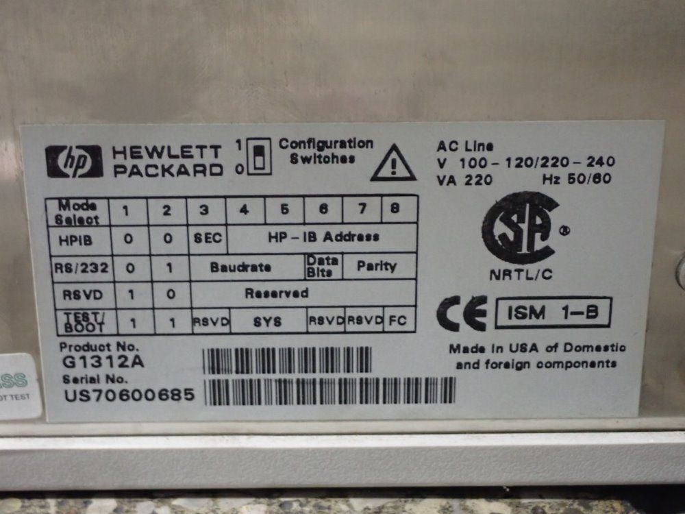 Hewlett Packaed Fixture