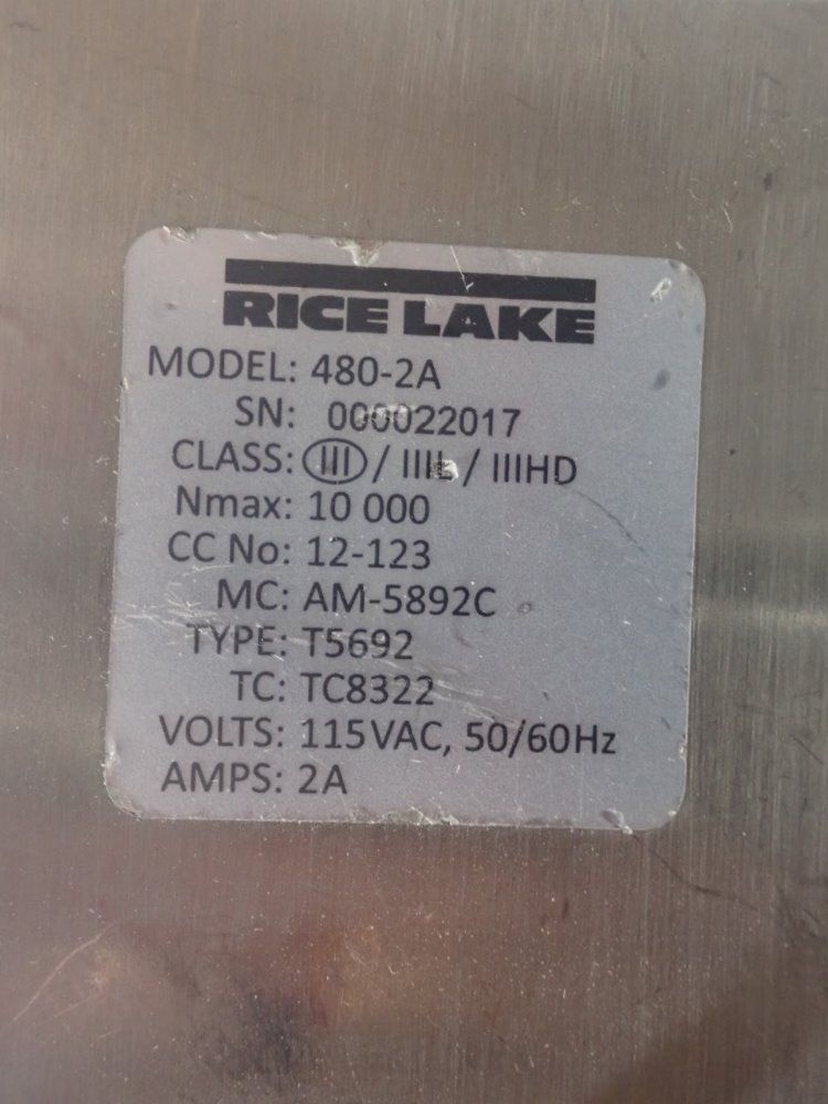 Rice Lake Transfer Scale - 480-2a