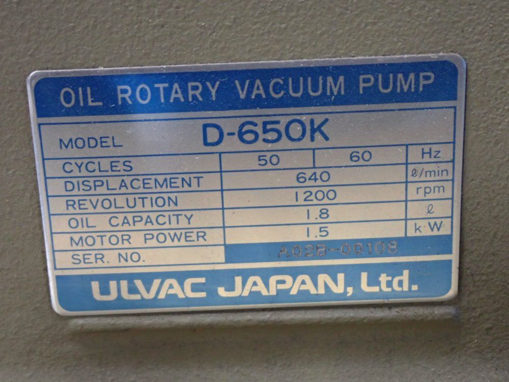Ulvac Vacuum Pump