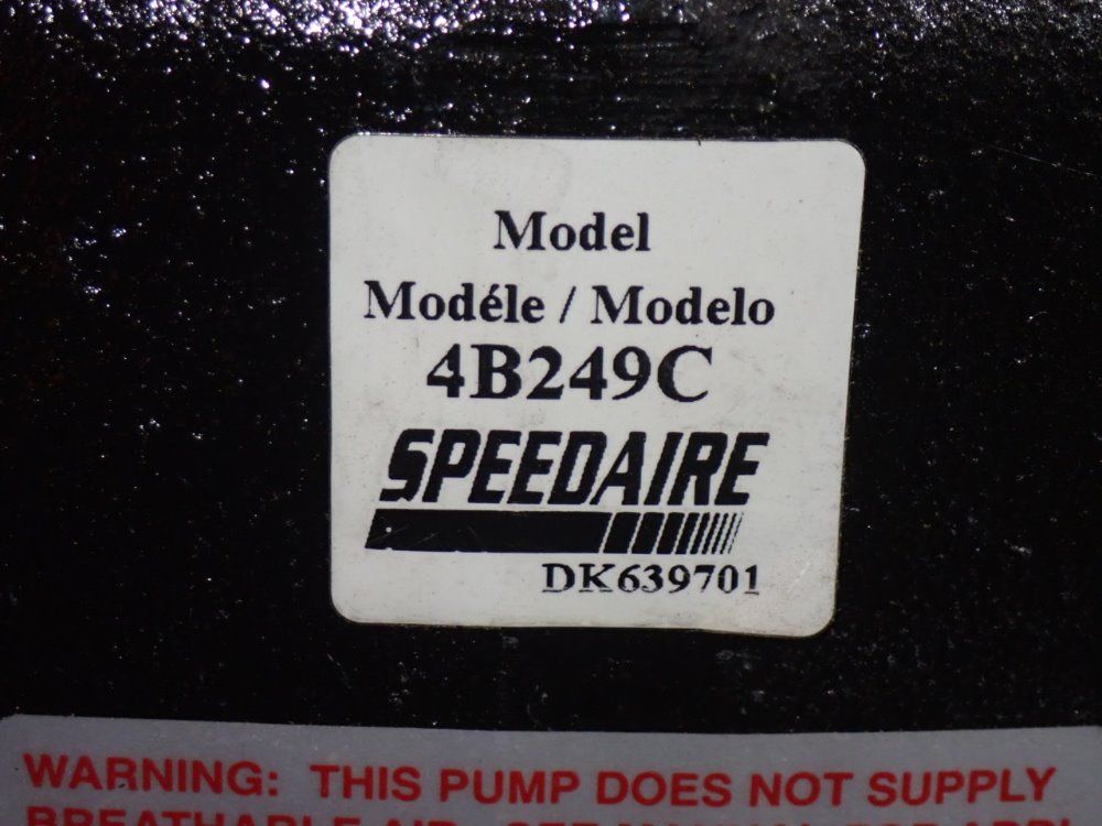 Speedaire 4b249c Air Compressor - 4b249c