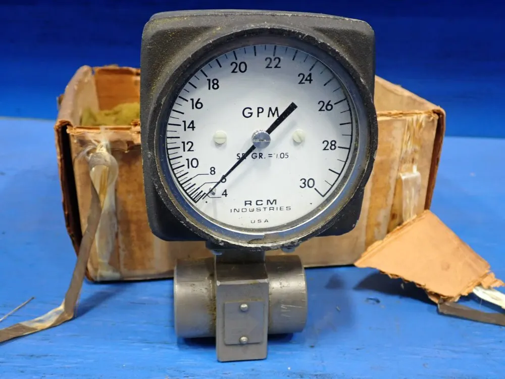 Rcm Industries 180 Psig Flo-gage Flow Meter - 1-73-r-30-bc