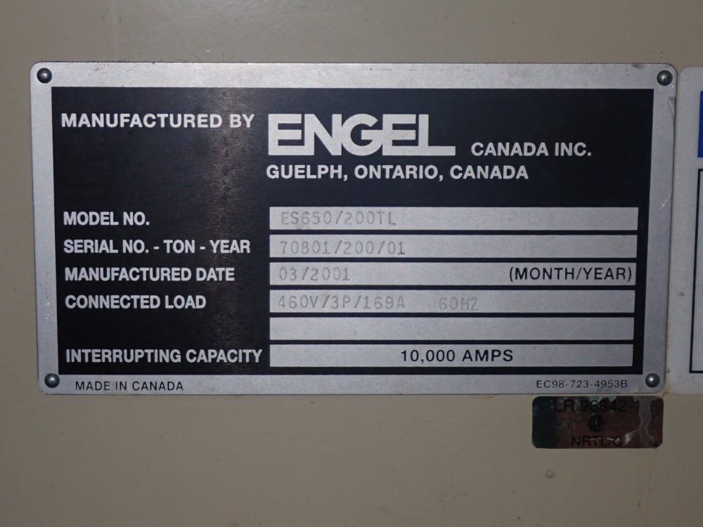 Engel 200ton Es650/200tl Injection Molder - Es650/200tl