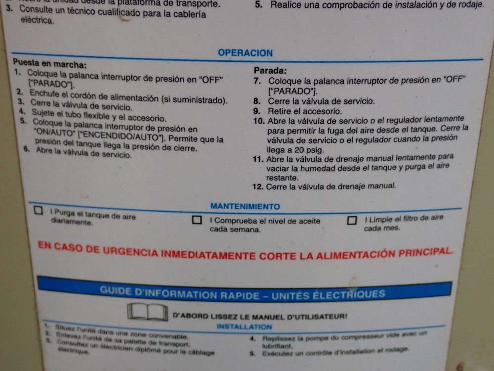 Ingersroll Rand 5hp Air Compressor - 2340n5