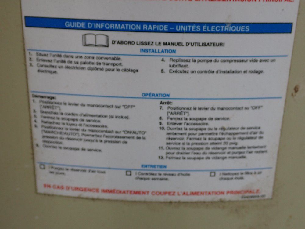 Ingersroll Rand 5hp Air Compressor - 2340n5