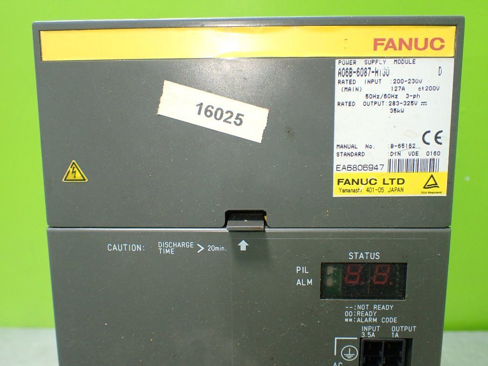 A06b-6087-h130 Fanuc A06b-6087-h130 Power Supply Module: 35kw Output. - Fanuc
