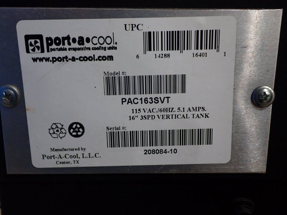 Port.a.cool 16" Vertical Tank - Pac163svt
