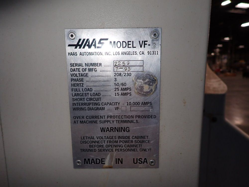 Haas Cnc Vertical Machining Center - Vf-2