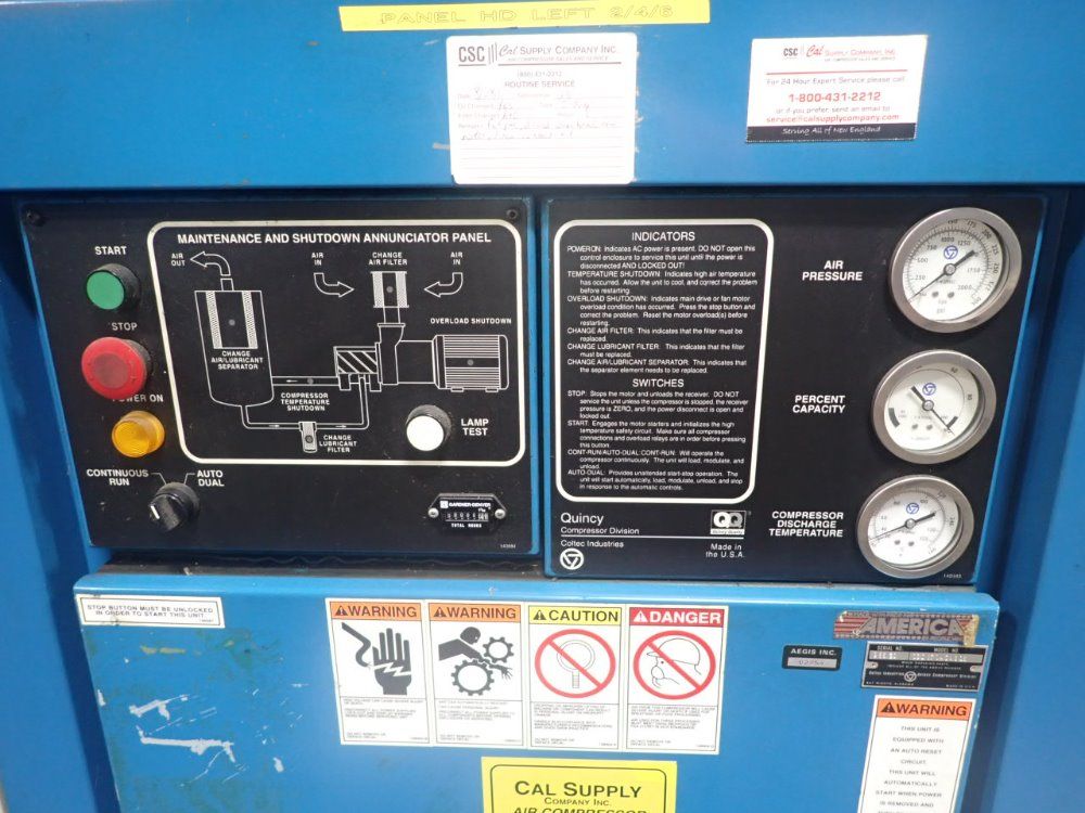 Quincy 75 Hp Air Compressor - Qsi 370aca313