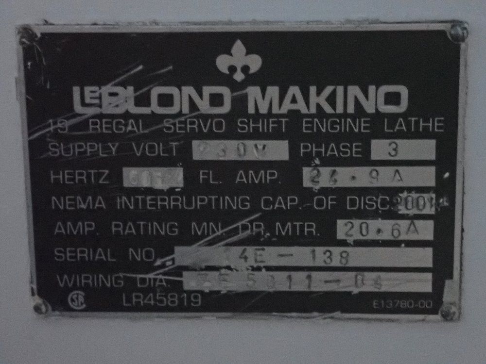 Leblond Makino 18"x82" Lathe - 19 Regal Servo Shift
